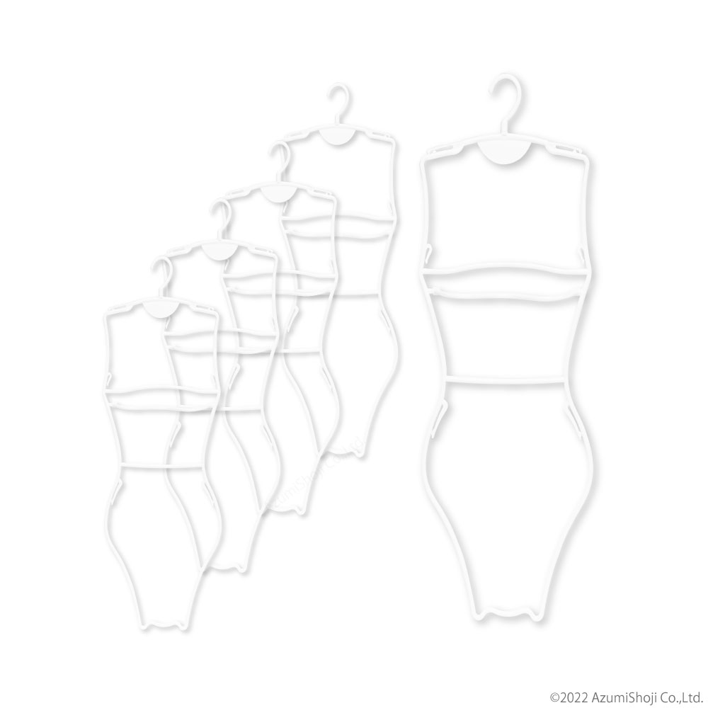 女性用水着ハンガー 5個セット 白