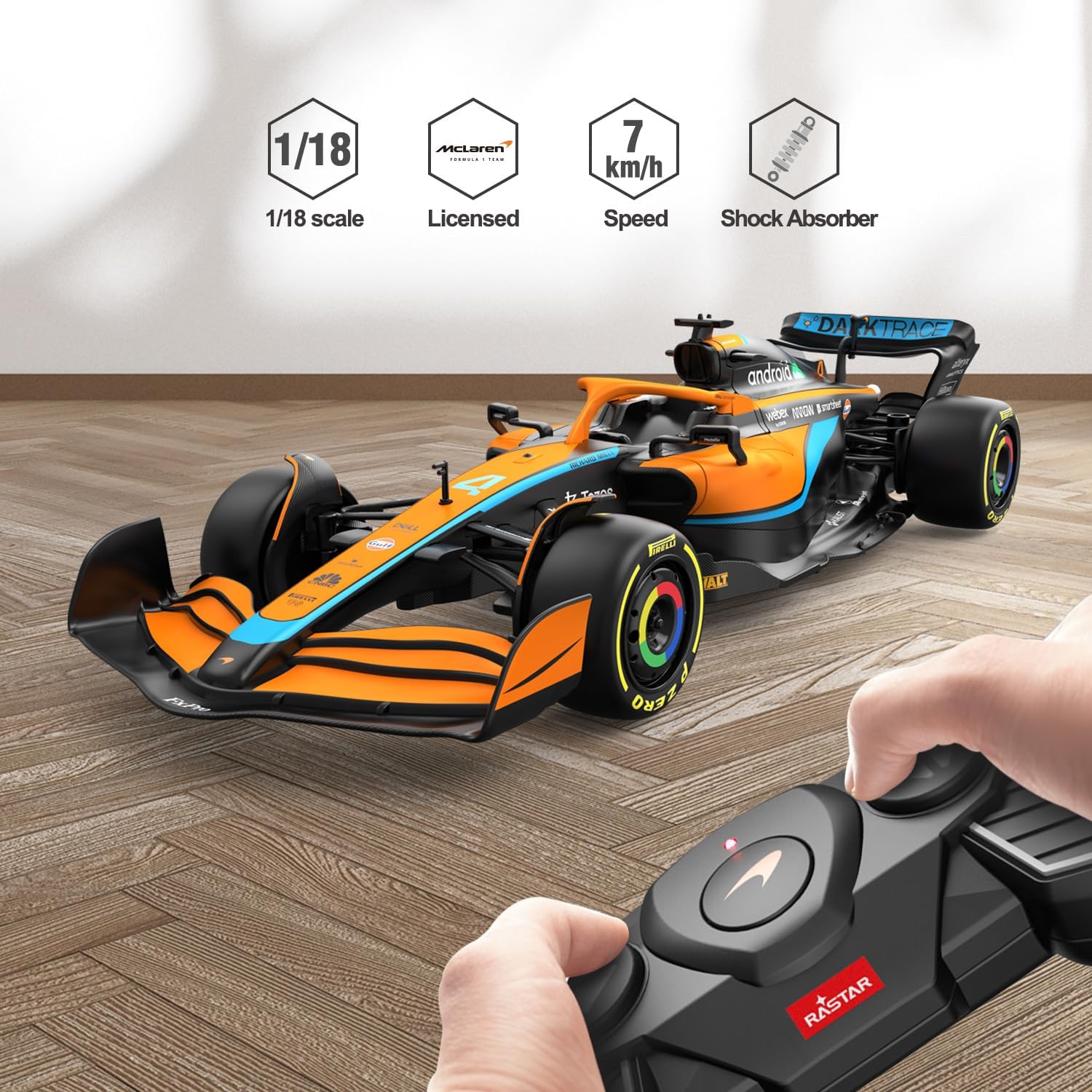 1/18スケール マクラーレン F1 MCL36 公式ライセンス ラジコン McLaren オレンジ